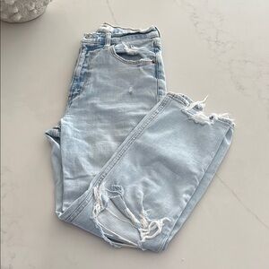 Light Blue Distressed Women's Jeans